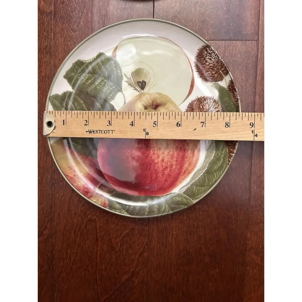 William Sonoma Harvest Fruit Ceramic Salad Plates, Cozy Home Vibes, Set of Two